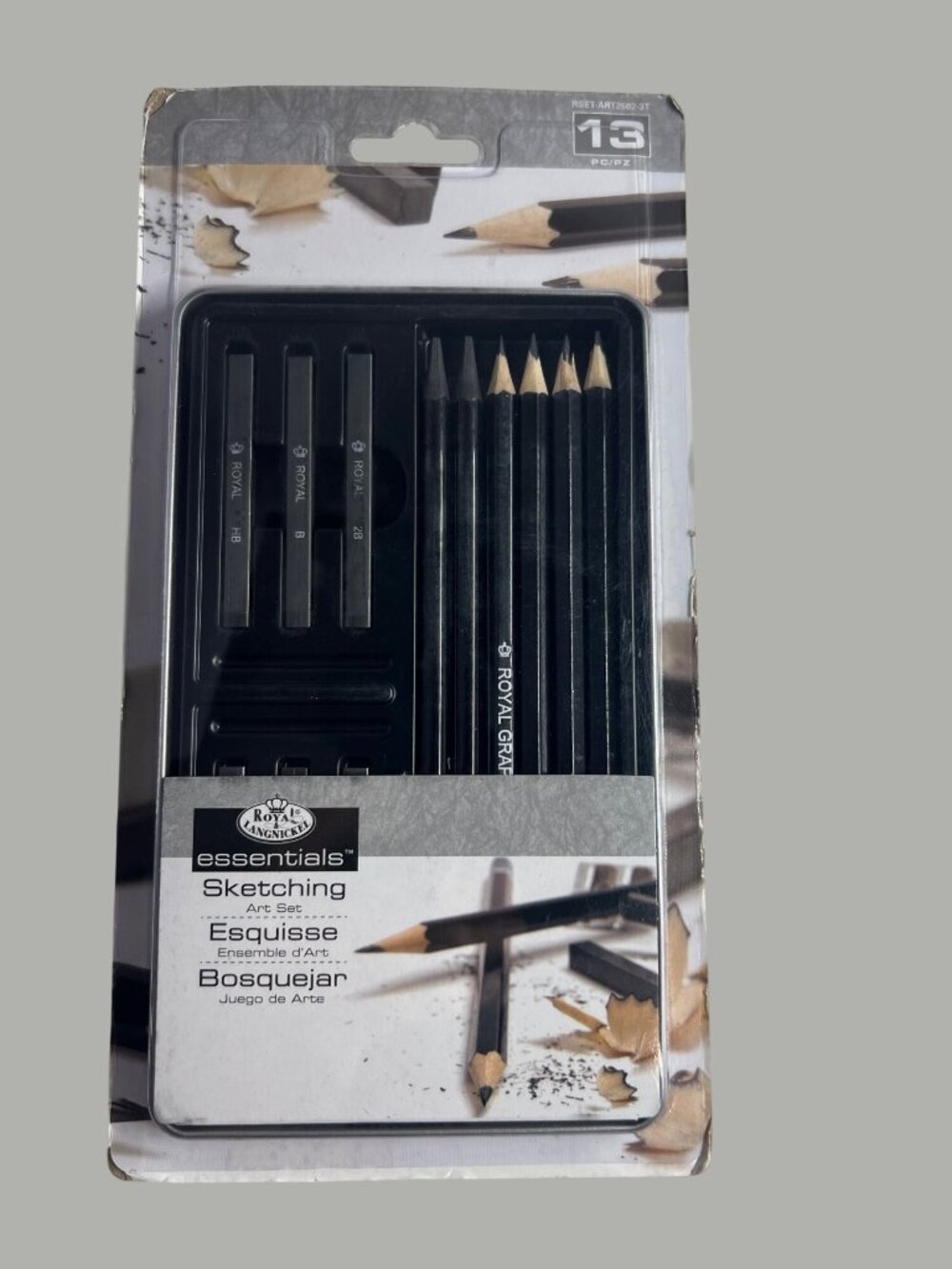 Royal & Langnickel Essentials 13-Piece Sketching Art Set With Graphite Pencils &